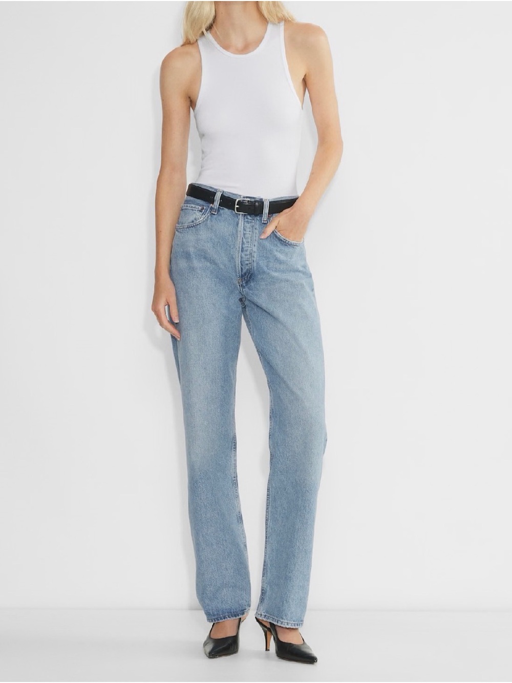 Agolde Kelly Relaxed High-Rise Straight Leg Jeans size 26 - Women